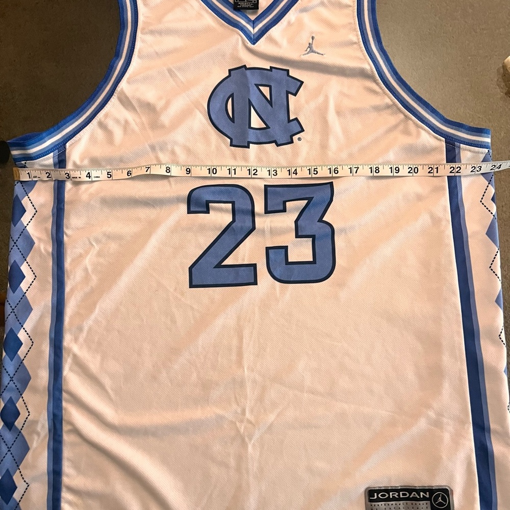 Michael Jordan White and Blue UNC Basketball Jersey